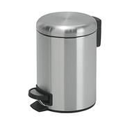 Gedy G-Potty Poubelle de salle de bain en acier inoxydable et polypropylène avec fermeture amortie, 3 l, dimensions : 25,1 x 17,4 x 22,6 cm, panier de salle de bain amovible, design R&D