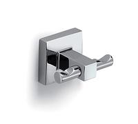 Gedy G-Pukhet, Porte-serviettes double, finition chromée, dimensions 4,5 x 6,5 x 4,8 cm, porte-serviettes en acier inoxydable et Cromall, 2 ans de garantie, design R&S