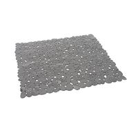 Gedy G-River Douche antidérapant avec ventouses, Dimensions : 54 x 54 cm, Bain en résine, Finition Grise, Design R&S, fabriqué en Italie, Tapis Lavable en Machine, Unica
