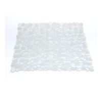 Gedy G-River Tapis de Douche antidérapant avec ventouses, Dimensions : 54 x 54 cm, en résine, Finition Transparente, Design R&S, fabriqué en Italie, Lavable en Machine, 2 Ans de Garantie
