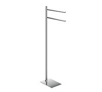 GEDY G-Seul Lampadaire Porte-Serviettes chromé, Dimensions 83,3 x 34 x 14 cm, Porte-Serviettes de Sol en Acier Inoxydable et Cromall, Bouton de 4 mm Inclus