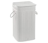 GEDY G-Tatami Panier à linge, dimensions et poids : 63 x 35,5 x 35,5 cm et 1,7 kg, boîte à linge en bambou, finition blanche, design R&S, 2 ans de garantie