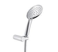 Gedy G-Tech 02 Douchette Universelle à 3 Jets, pommeau de Douche et Flexible 150 cm, ABS avec Finition chromée, 2 Ans de Garantie, Design R&S, Filtre de Douche Anti-Sable Inclus, Unique