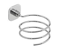 Gedy G-Teide, Dimensions : 7,3 x 10 x 14 cm, Porte sèche-Cheveux en Acier Inoxydable et chromall, Finition chromée, Article Inclus avec adhésif 3M et vis, Design R&S, 2 Ans de Garantie, Unique