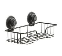 Gedy | Hot Porte-douche rectangulaire en fil noir et fixation par ventouse, dimensions 12 x 27,5 x 13,6 cm et poids 0,34 kg
