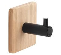 Gedy | Juncos Bamboom Porte-manteau Simple et Carré, Couleur Noir, Dimensions 5 x 5 x 3,8 cm et Poids 0,035 kg