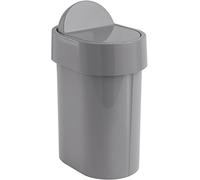 Gedy Junior Poubelle avec Couvercle, Résine thermoplast, Gris, 15 x 21 x 34 cm
