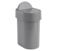 Gedy Junior Poubelle avec Couvercle, Résine thermoplast, Gris, 15 x 21 x 34 cm
