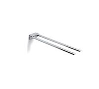 Gedy Kansas Porte-Serviettes Double Fixe, Acier Inoxydable, Chrome, 35 x 6,3 x 3,1 cm