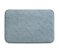 Gedy Mousse Tapis de Bain antidérapant en Polyester, 60 x 40 cm, Bleu