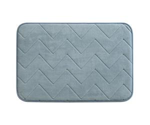Gedy Mousse Tapis de Bain antidérapant en Polyester, 60 x 40 cm, Bleu