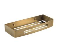 Gedy NERVA Panier de Douche, étagère de Douche, Acier Inoxydable AISI 304, Or Mat, 30 x 12,8 x 4,5 cm