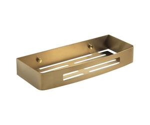 Gedy NERVA Panier de Douche, étagère de Douche, Acier Inoxydable AISI 304, Or Mat, 30 x 12,8 x 4,5 cm
