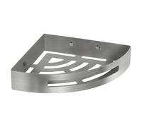 Gedy NERVA Panier de Douche, étagère de Douche, Angle, Acier Inoxydable AISI 304, Chrome brossé, 21 x 21 x 4,5 cm