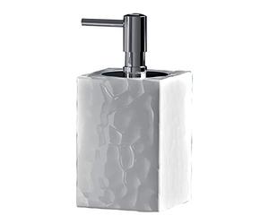 Gedy New Martina Distributeur de Savon, céramique, Blanc, 7.5 x 7.5 x 16