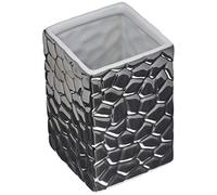 Gedy New Martina Verre, céramique, Argent, 7.5 x 7.5 x 11