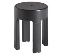 Gedy Newbox Tabouret de Salle de Bain avec Rangement, résines thermoplastiques, Noir, 39,5 x 29,5 x 44 cm, Charge maximale 150 kg