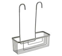 Gedy OTTAVIANO Panier de douche à suspendre, étagère de douche, acier inoxydable, métal Gun 30 x 12 x 37 cm