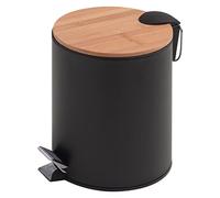 Gedy Panier Bamboom Kenta - Capacité : 5 litres - Noir - Dimensions : 26,5 x 20,5 x 26 cm - Poids : 0,85 kg