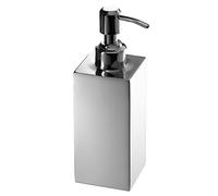 Gedy Chrome, Perth Dosasapone, Mesures et Poids : 18 x 6 cm et 0,3 kg, capacité 380 ML, Distributeur de Savon de Bain en Acier Inoxydable, Finition, Design R&D, 2 Ans de Garantie, Unique