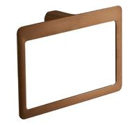 Gedy PIRENEI Porte-Serviette de Salle de Bain, Porte-Serviettes Mural, Anneau, Or Rose, Traitement PVD, Laiton, 23 x 5,1 x 15,1 cm