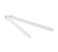 Gedy PIRENEI Porte-Serviettes Mural Double, Blanc Mat, Laiton, 35,9 x 4,6 x 3,3 cm