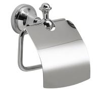 Gedy Porte-Rouleau de Papier Toilette Nevis chromé avec Couvercle