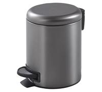Gedy Potty Poubelle à pédale et couvercle 3 litres Gun Metal