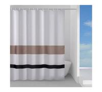 Gedy Rideau De Douche LIVING Blanc, Marron Et Noir