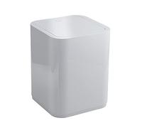 Gedy Seventy Poubelle de Salle de Bain carrée 8 l avec Couvercle, résines thermoplastiques, Blanc, 20 x 20 x 24,6 cm