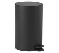 Gedy Sharon Poubelle à pédale et couvercle 3 litres Noir mat