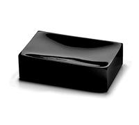 Gedy Sofia Boîte à Savon Sable en résine Noir Mat 11 x 7 x 2,9 cm