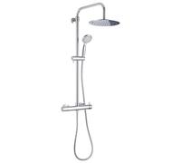 Gedy STAR PLUS 00 Colonne de douche chromée avec mitigeur monocommande, ensemble de douchette 4 positions, pommeau de douche, flexible 150 cm, extensible 80-140 cm