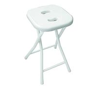 Gedy Tabouret de Salle de Bain refermable, Dimensions et Poids: 46,5X26X28 CM & 1,156 KG, Tabouret refermable en métal et résines, Finition Blanche, Design R&D, 2 Ans de Garantie