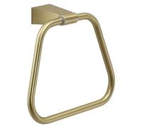 Gedy TONALE Porte-Serviette de Salle de Bain, Porte-Serviettes Mural, Anneau en Or Mat, Acier Inoxydable, 18,3 x 5,8 x 14,8 cm
