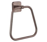 Gedy Tonga Porte-Serviette de Salle de Bain, Porte-Serviettes Mural, Anneau Porte-Serviettes adhésif, sans perçage, Or Rose, Acier Inoxydable, 17 x 4,6 x 16 cm