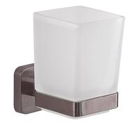 Gedy Tonga Support de Brosse à Dents Mural, Or Rose, Acier Inoxydable et Verre, 6,4 x 9,7 x 10,5 cm