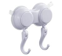 Gedy Vesuvio Cintre Double Ventouse, Blanc, 11,3 x 3 x 11 cm