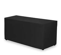 Gee Di Moda Nappe ajustée - 182,9 x 76,2 cm - pour Table rectangulaire de 1,8 m - Tissu Lavable - pour Table de Buffet de 1,8 m, fête, dîner, Mariage et Salon Commercial - Noir