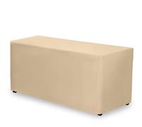 Gee Di Moda Nappe ajustée beige - 183 x 76 cm - Pour table rectangulaire de 1,8 m - Tissu lavable - Pour table de buffet de 1,8 m, fête, dîner, mariage et salon commercial