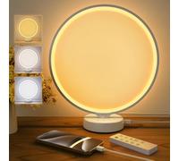 Geecent Lampe solaire 10 000 lux, sans UV avec télécommande, 3 températures de couleur, 4 niveaux de luminosité et minuterie, lumière du soleil pour la maison, le bureau