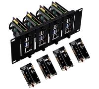 GeeekPi 10 inch 2U Rack Mount for Raspberry Pi 5/4B, with 4PCS PCIe to M.2 NVMe SSD Adapters, Holds up to 4 Raspberry Pi 5/4B Boards, Compatible with DeskPi RackMate T1/T0/T2/10 inch Server Rack