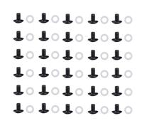 GeeekPi 30PCS #10-32x5/16" Pan Head Machine Screws with Washers for DeskPi RackMate T1/T0/T2 Server Cabinet, 304 Stainless Steel, Phillips Drive, Fully Threaded, Bright Finish, Black