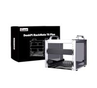 GeeekPi 4U - Rack réseau pour serveur, équipement de réseau et A/V DeskPi RackMate T0 Plus - 260 mm de profondeur - Argenté