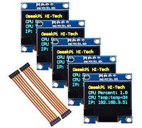 GeeekPi 5Pcs OLED Display Module I2C IIC 128X64 Pixel 0.96 inch Display Module Yellow Blue Two-Color Display Compatible with Raspberry Pi Arduino 51 Series MCU STM32 R3 and Mega