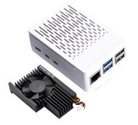 GeeekPi ABS Boîtier pour Raspberry Pi 5,Raspberry Pi 5 Boîtier avec Armor Lite V5 Active Cooler pour Raspberry Pi 5 4Go /8Go, Support Official Raspberry Pi 5 Active Cooler (White)