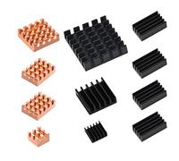 GeeekPi Black Aluminum Heatsink pack Cooler Cooling Kit for Orange Pi OPi 5/5B/5 Plus,Orange Pi 5B heatsink kit,Orange Pi 5 Cooler Kit,Orange Pi 5 Plus Heatsink Cooler Kit (7 Pieces)