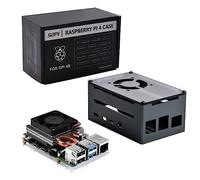 GeeekPi Boîtier en Aluminium pour Raspberry Pi 4 avec Refroidissement Passif - Étui POE avec Dissipateur Thermique pour Modèle B 8GB/4GB/2GB