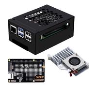 GeeekPi Boîtier métallique avec Carte périphérique N07 M.2 NVMe SSD Pip PCIe pour Raspberry Pi 5, Prise en Charge SSD NVMe M.2 Key-M 2230/2242/2260