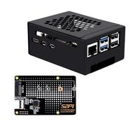 GeeekPi Boîtier métallique avec N07 M.2 NVMe SSD Pip PCIe Peripheral Board Bottom pour Raspberry Pi 5, Support M.2 Key-M NVMe SSD 2230/2242/2260/2280